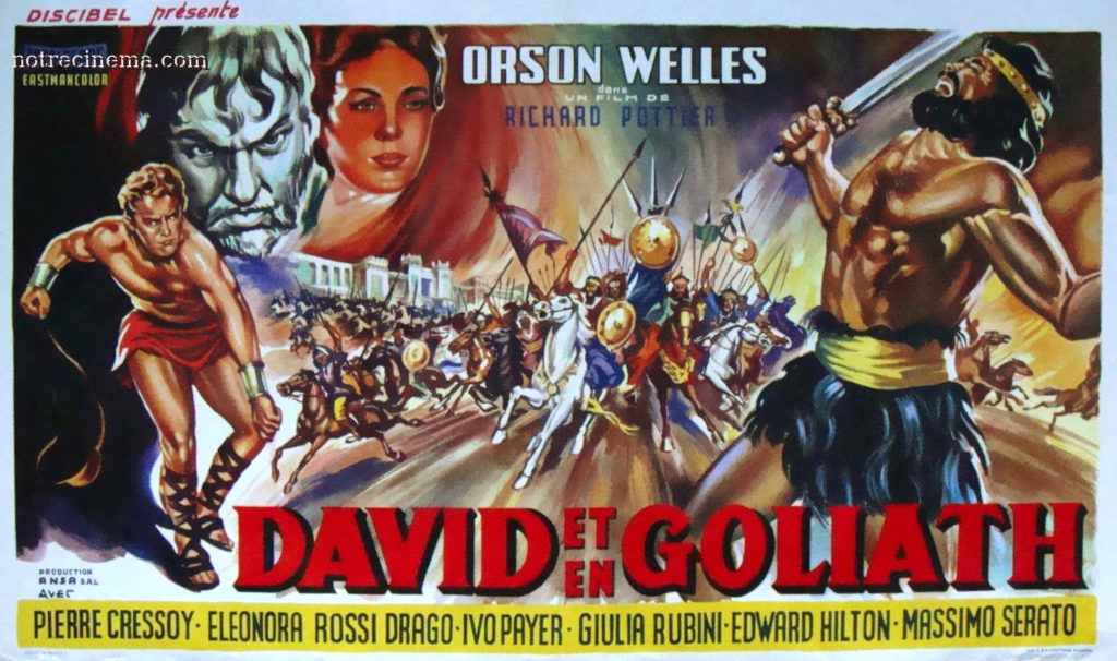 Affiche du film David et Goliath, d'Orson Welles