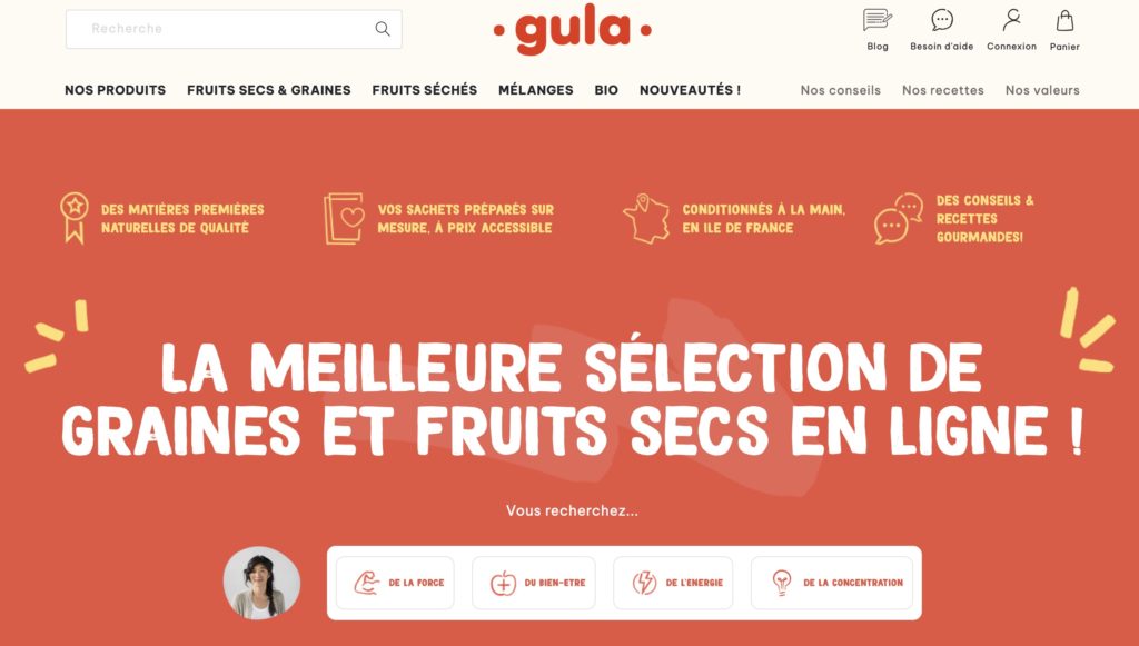 Page d'accueil de Gula