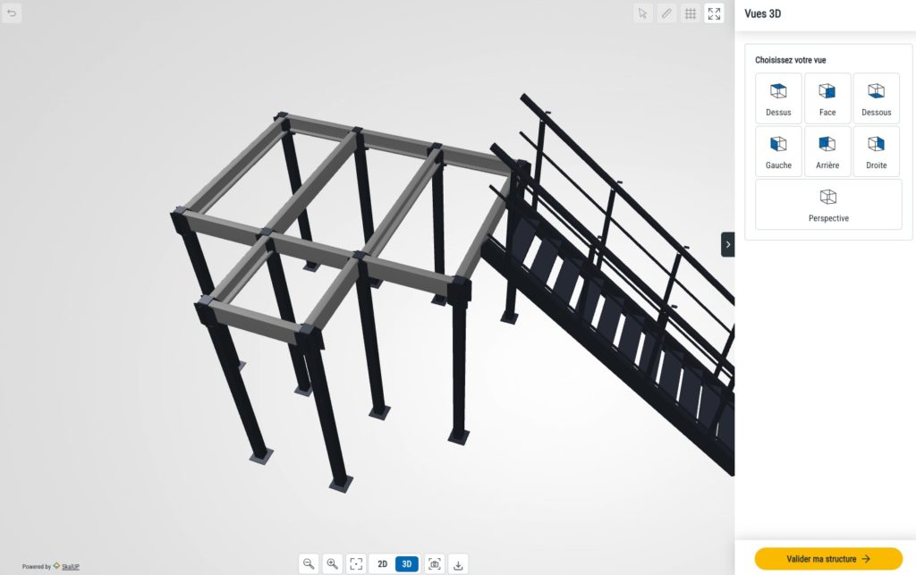 Version 3D du configurateur de Manorga